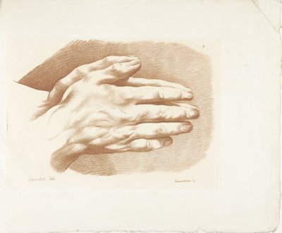 Study of Two Hands by Gilles Demarteau