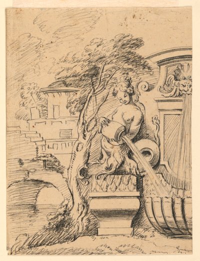 Design for a Fountain by Gilles Marie Oppenord
