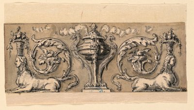Design for carved panel by Gilles Paul Cauvet