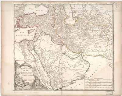States of the Grand Seigneur in Asia - Empire of Persia, Land of the Uzbeks, Arabia and Egypt by Gilles Robert De Vaugondy