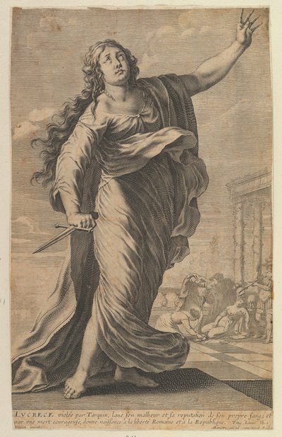 Lucretia, 1647 by Gilles Rousselet and Abraham Bosse