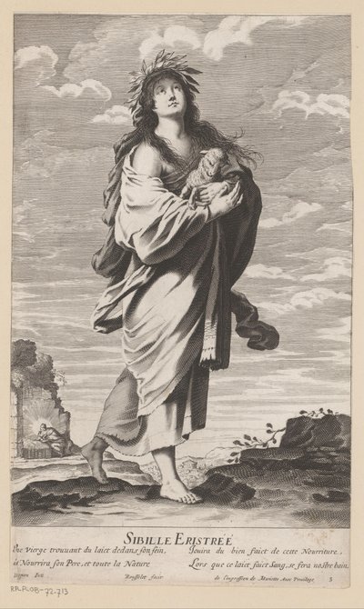 Sibyl of Erythrae, with Mary and Child in the Background by Gilles Rousselet