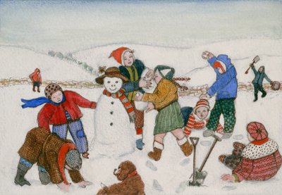 Playing in the Snow by Gillian Lawson