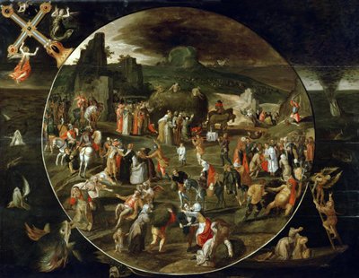 The Haywain, Allegory of the Vanity of the World by Gillis (workshop of) Mostaert