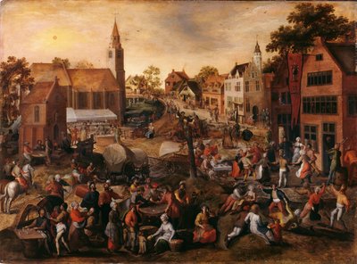 Village Fair at Saint-Joris by Gillis Mostaert