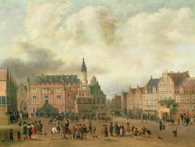 Announcement of the Peace of Breda in the Grote Markt, Haarlem, c.1667 by Gillis Rombouts