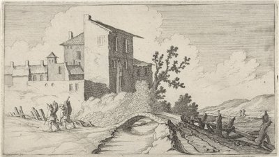 Bridge before Walled Buildings by Gillis van Scheyndel (I)