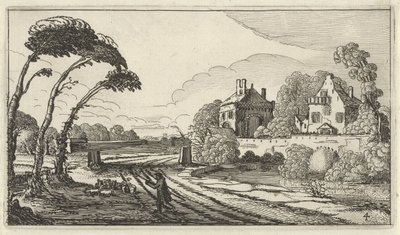 Shepherd in a Landscape (Twelve Landscapes with Figures) by Gillis van Scheyndel (I)