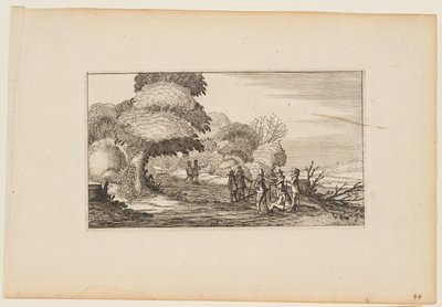 Men with Muskets on a Path leading through Woods, from Twelve landscapes with Figures by Gillis van Scheyndel