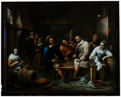 Backgammon Players in an Interior of a Tavern by Gillis van Tilborgh
