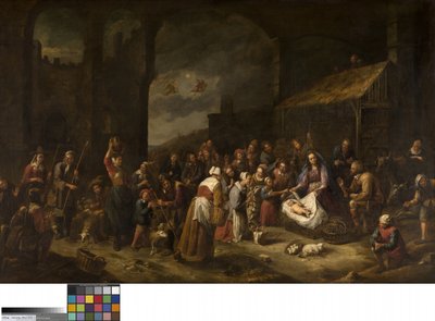 The Adoration of the Shepherds by Gillis van Tilborgh