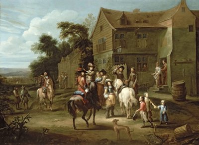 Prince William of Orange with Huntsmen by Gillis van Tilborgh the younger