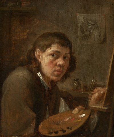 Self-Portrait in the Studio by Gillis van Tilborgh the younger