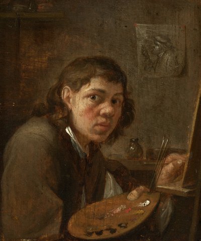 Self-Portrait in the Studio by Gillis van Tilborgh the younger