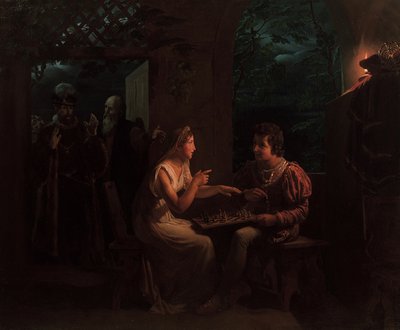 Ferdinand and Miranda Playing a Game of Chess, 1822 by Gillot Saint Evre