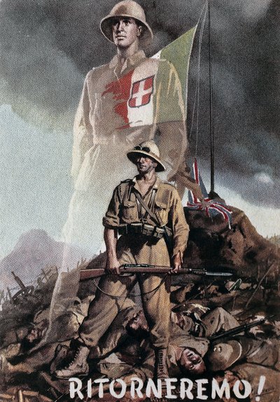 Surrender of Amedeo Duke of Aosta at Amba Alagi by Gino Boccasile