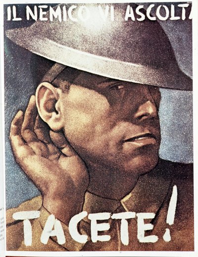 Silence, the enemy listens by Gino Boccasile