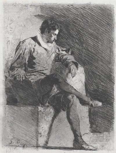 Seated Man in Sixteenth-Century Costume by Gioacchino Banfi