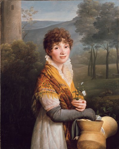 Portrait of a young Woman by Gioacchino Giuseppe Serangeli