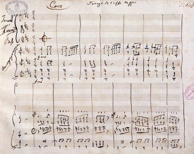Handwritten score by Gioacchino Rossini by Gioachino Rossini