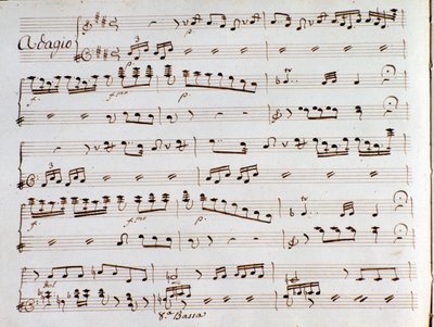 Page of musical score of the symphony of The Turk in Italy by Gioacchino Rossini by Gioachino Rossini