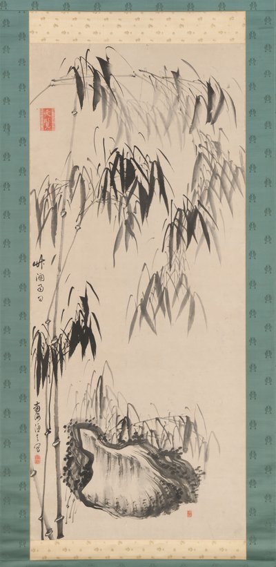 Window onto Bamboo on a Rainy Day by Gion Nankai