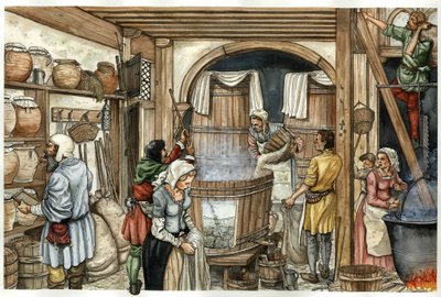 Middle Ages: Beer Factory by Giorgio Albertini