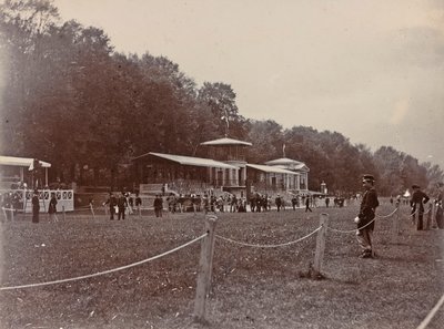 Policeman in a Racecourse during a Horse Race by Giorgio Enrico (attr.to) Levi