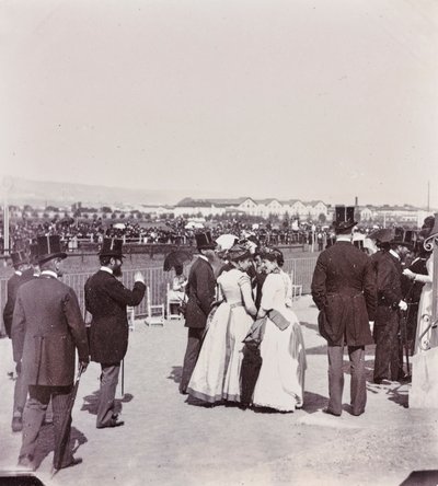 Viewers racecourse in the Cascine Park: Giovanni Fabbroni, Marchese Eugenio Niccolini and his wife, the Countess Guicciardini, L. Manara by Giorgio Enrico (attr.to) Levi