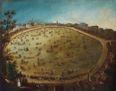 Horse Races at the Prato della Valle in Padua by Giorgio Fossati