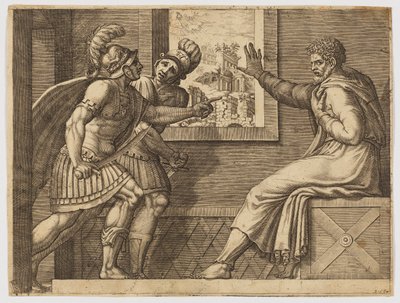Caius Marius in Prison by Giorgio Ghisi