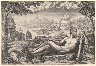Hercules Resting from His Labors, 1567 by Giorgio Ghisi