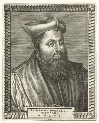Portrait of François Duaren, Professor of Law at the University of Bourges by Giorgio Ghisi