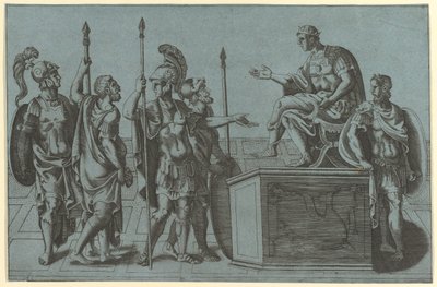 Roman Soldiers Before an Emperor by Giorgio Ghisi