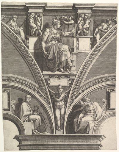 The Eritrean Sibyl, from the Series of Prophets and Sibyls in the Sistine Chapel by Giorgio Ghisi
