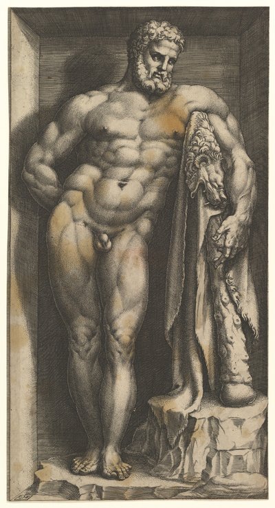 The Farnese Hercules by Giorgio Ghisi