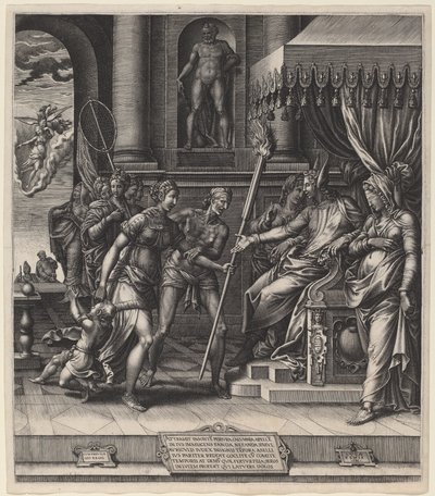 The Calumny of Apelles by Giorgio Ghisi after Luca Penni