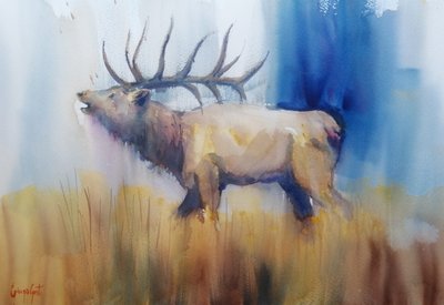 Autumn Elk Bugle by Giorgio Gosti