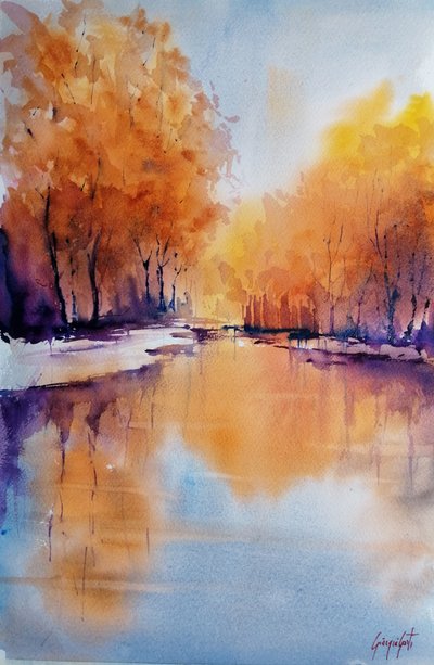 Autumn River Glow by Giorgio Gosti