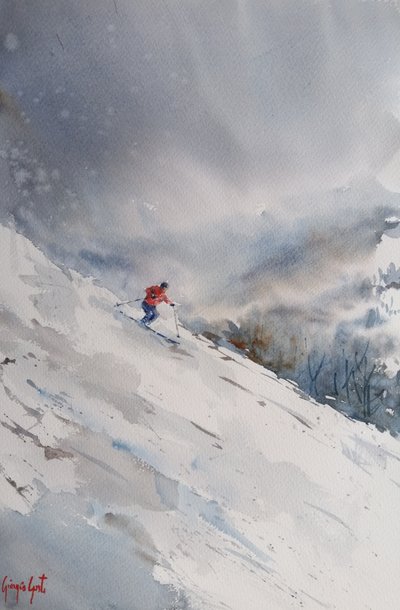 Downhill Skiing Adventure by Giorgio Gosti