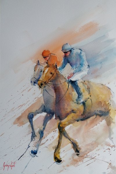 Galloping Racehorses by Giorgio Gosti