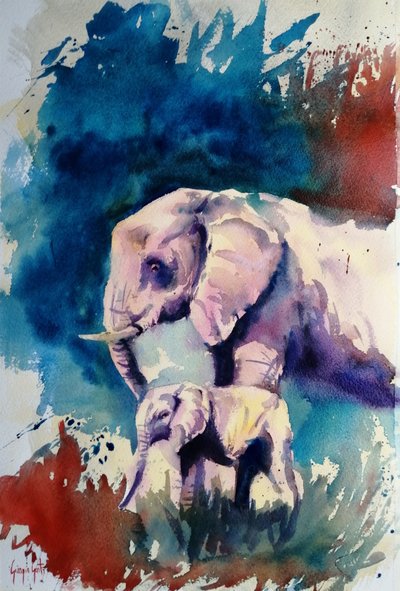 Gentle Elephant Bond by Giorgio Gosti