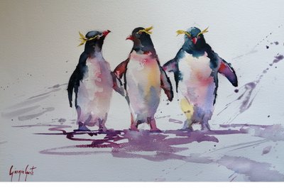 Playful Penguin Friends by Giorgio Gosti