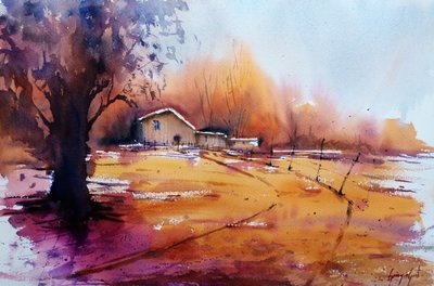 Rustic Autumn Landscape by Giorgio Gosti