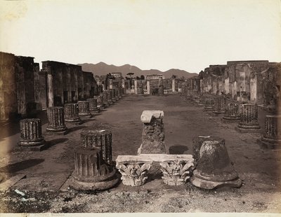 General view of the Basilica, east side, Pompeii by Giorgio Sommer