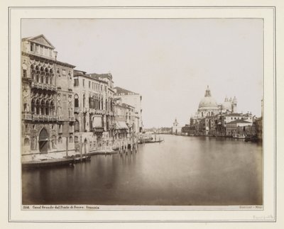 View of the Grand Canal in Venice with Santa Maria della Salute on the right by Giorgio Sommer