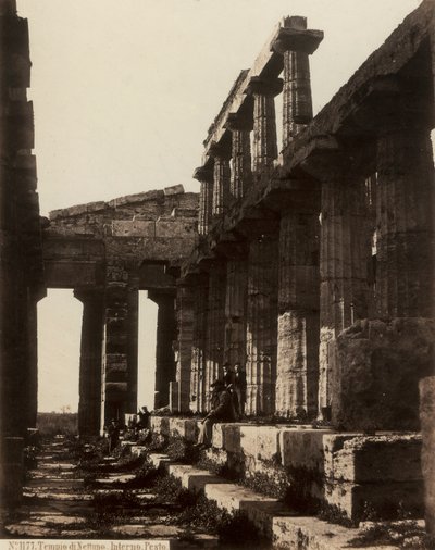 Ruins of the Temple of Neptune, in Paestum by Giorgio Sommer