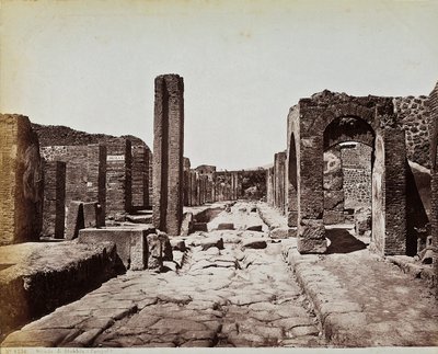 Structural Ruins Along the Strada di Stabia at the Archeological Site of Pompeii by Giorgio Sommer