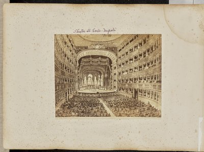 Teatro San Carlo, Naples by Giorgio Sommer