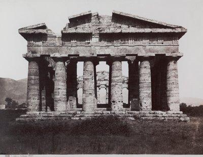 The Temple of Neptune or Poseidon, in Paestum by Giorgio Sommer